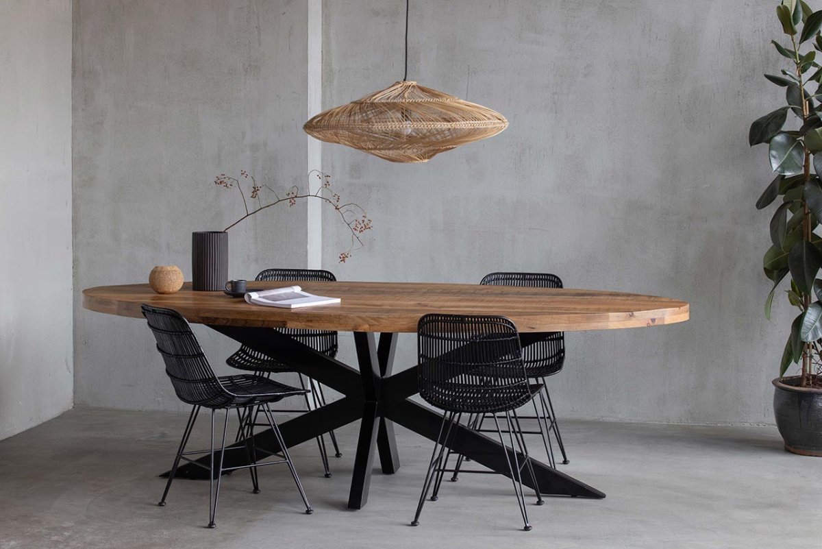Mangohouten ovale eettafels - Mangohoutonline
