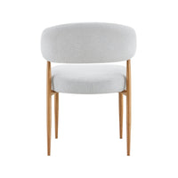 Eetkamerstoel Japandi Nobu Beige met eik onderstel Mahom