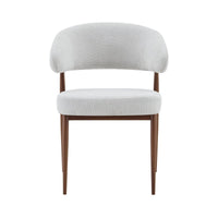 Eetkamerstoel Japandi Nobu Beige met walnoot onderstel Mahom