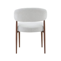 Eetkamerstoel Japandi Nobu Beige met walnoot onderstel Mahom