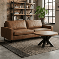 Bank Barcelona 3-zits Cognac Mahom