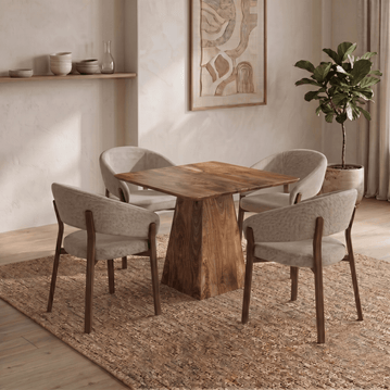 Mangohouten Eettafel Nova Vierkant 90x90 cm Mahom
