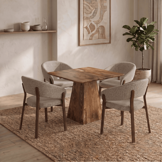 Mangohouten Eettafel Nova Vierkant 90x90 cm Mahom