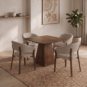 Mangohouten Eettafel Nova Vierkant 90x90 cm Donkerbruin Mahom