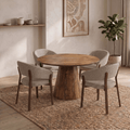 Mangohouten Eettafel Nova Rond 110 cm Mahom
