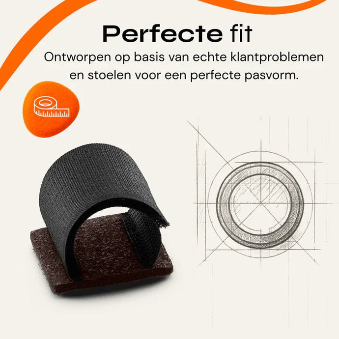 FLOOQ® Pro Stoelpootdoppen Felipe Geluidloos & Krasvrij (Buisframe) 8 stuks