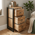 Mangohouten Dressoir Britt 55 cm 3 lades Mahom
