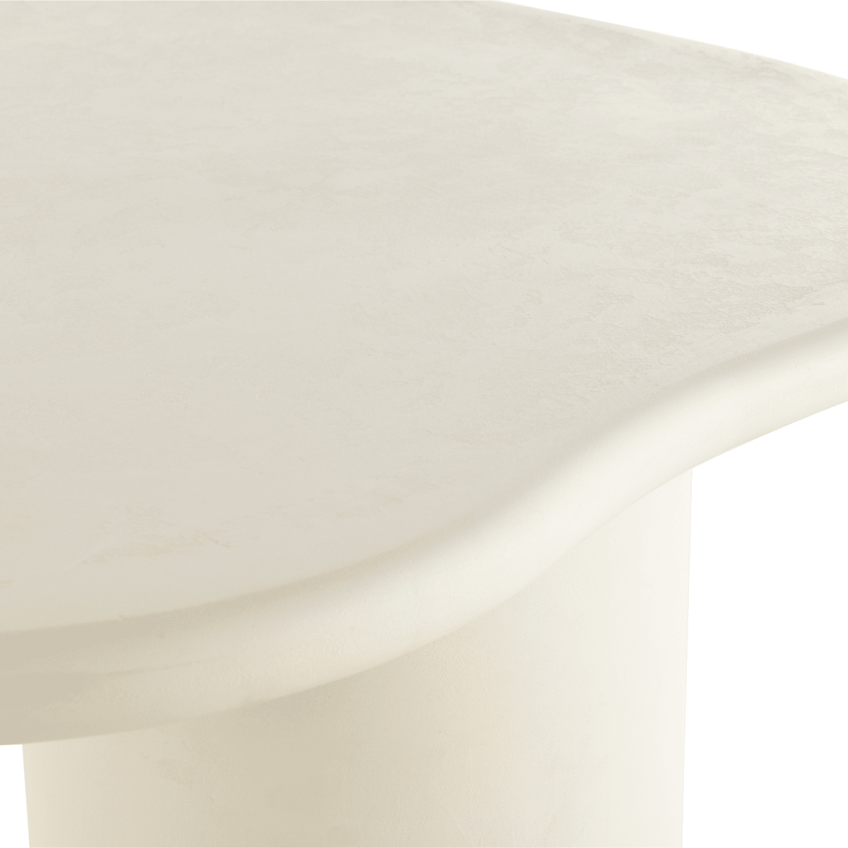 Organische eettafel van microcement