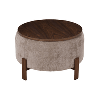 Salontafel Japandi Nobu Taupe met walnoot onderstel Mahom