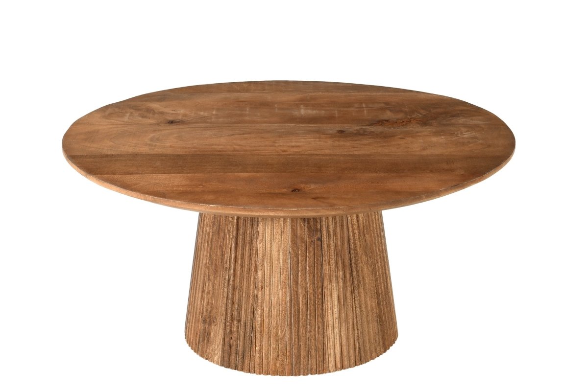 Mangohouten salontafel rond bruin 80cm