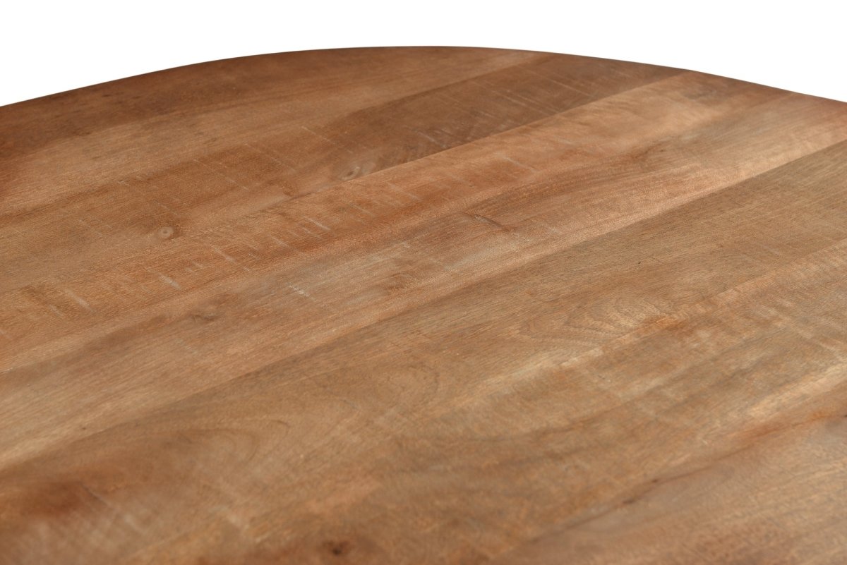 Mangohouten salontafel rond bruin 80cm