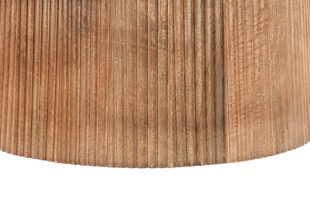 Mangohouten salontafel rond bruin 80cm