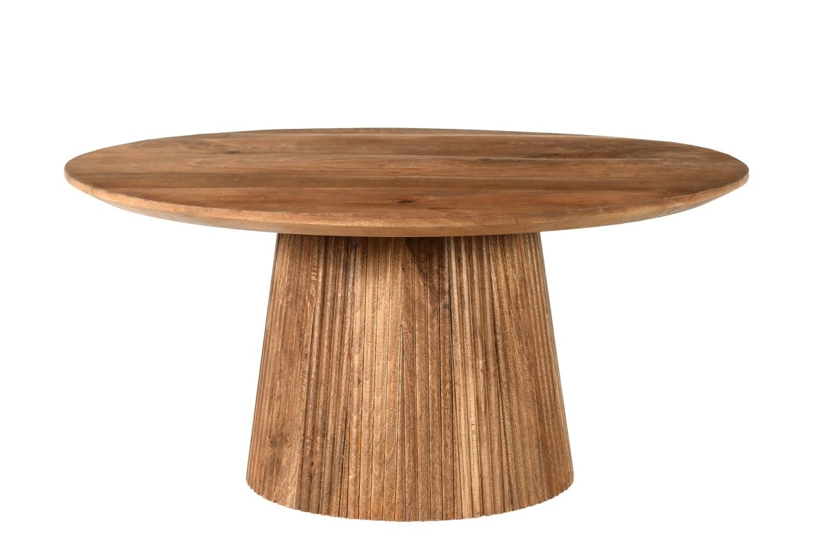 Mangohouten salontafel rond bruin 80cm
