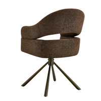 Eetkamerstoel Colmar Donkerbruin met Brons onderstel Mahom