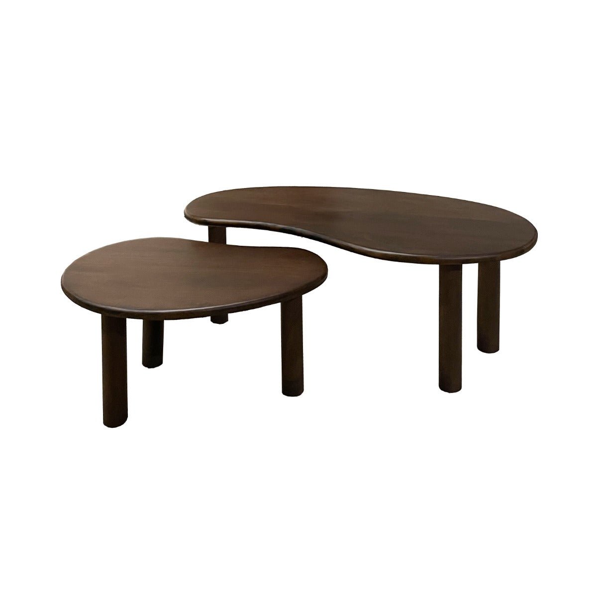 Mangohouten salontafel set bruin