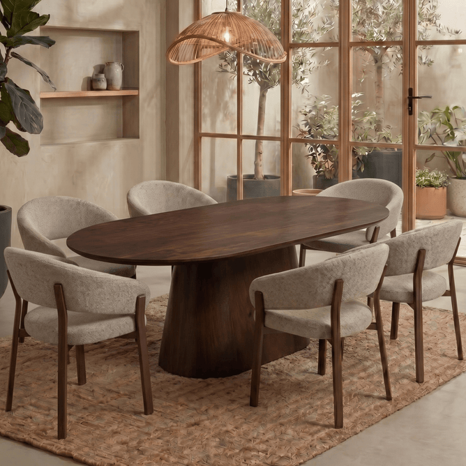 Mangohouten Eettafel Tulsa