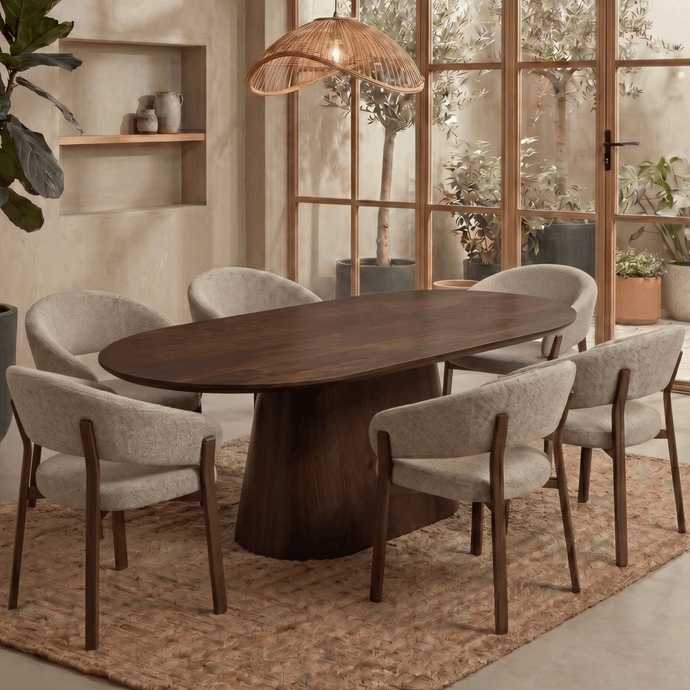 Mangohouten Eettafel Nova Capsule Donkerbruin 240×110 cm Mahom