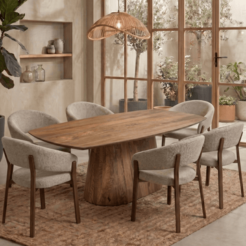 Mangohouten Eettafel Nova Deens Ovaal 210×100 cm Mahom