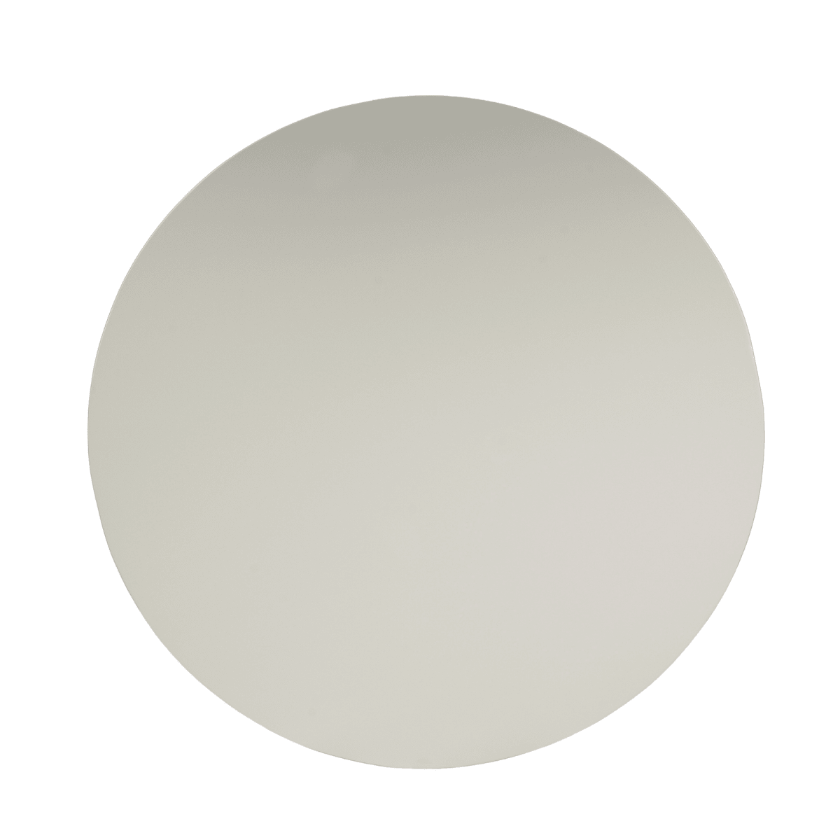 Ronde witte eettafel van mangohout bovenkant
