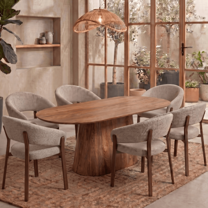 Mangohouten Eettafel Tulsa