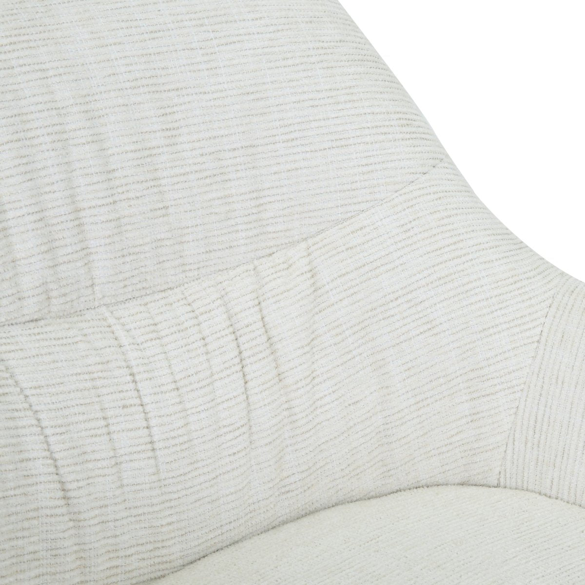 Fauteuil wit beige met zwart onderstel