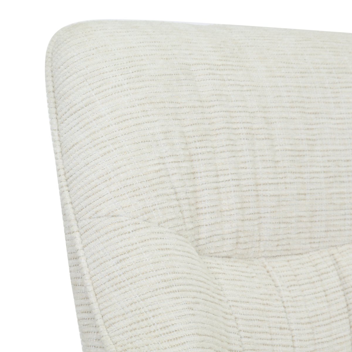 Fauteuil wit beige met zwart onderstel