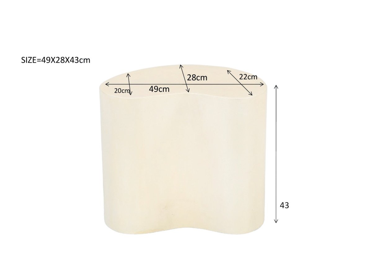 MDF salontafel wit 50cm