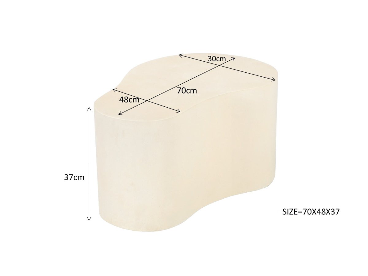 MDF salontafel wit 70cm
