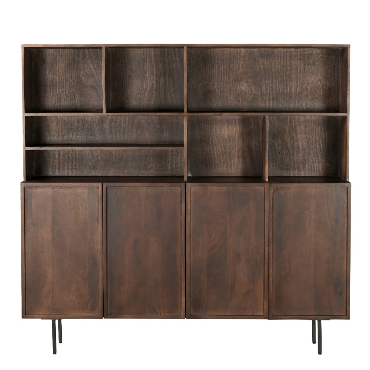 Houten wandkast donkerbruin 180cm