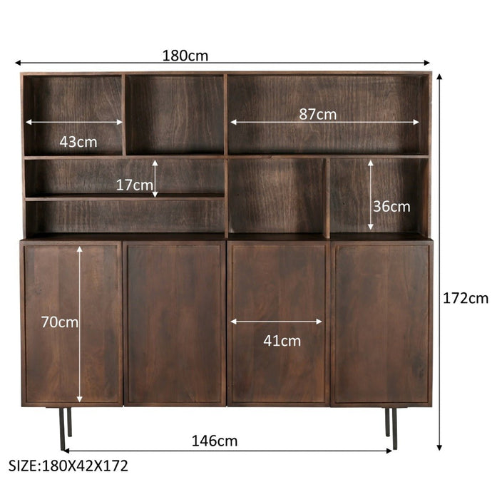 Wandkast Elan Brown 180 cm