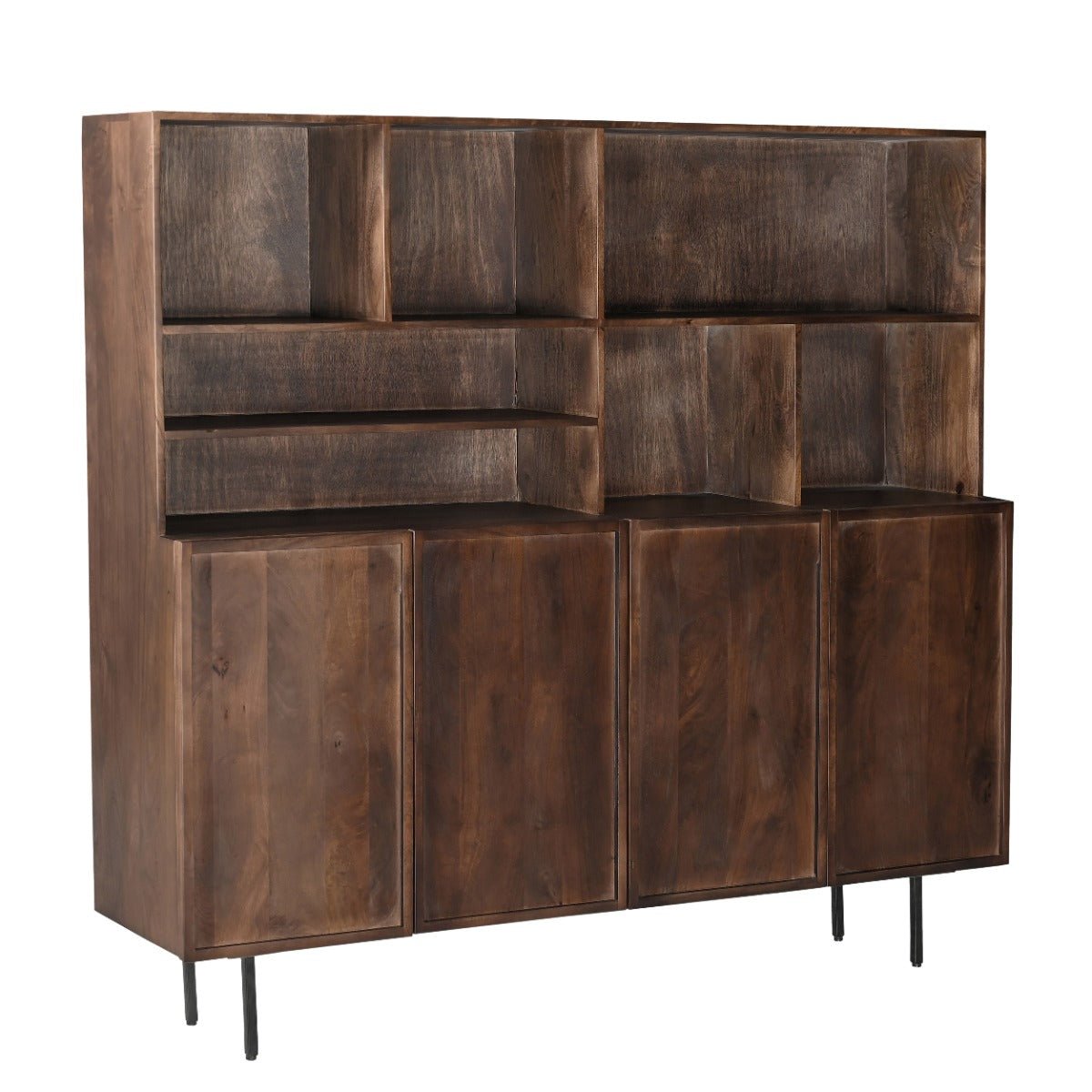 Houten wandkast donkerbruin 180cm