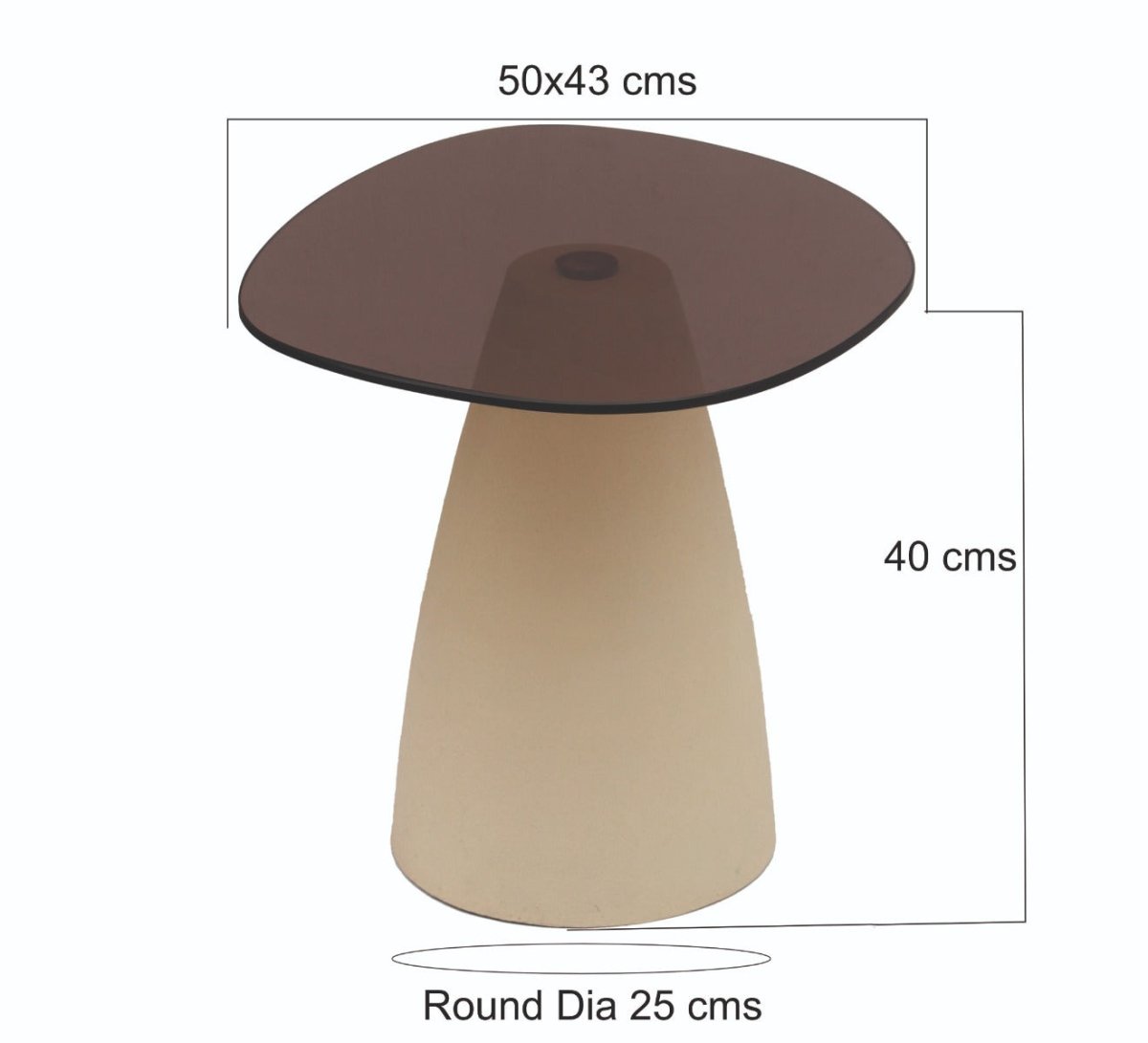 Salontafel glas 50cm