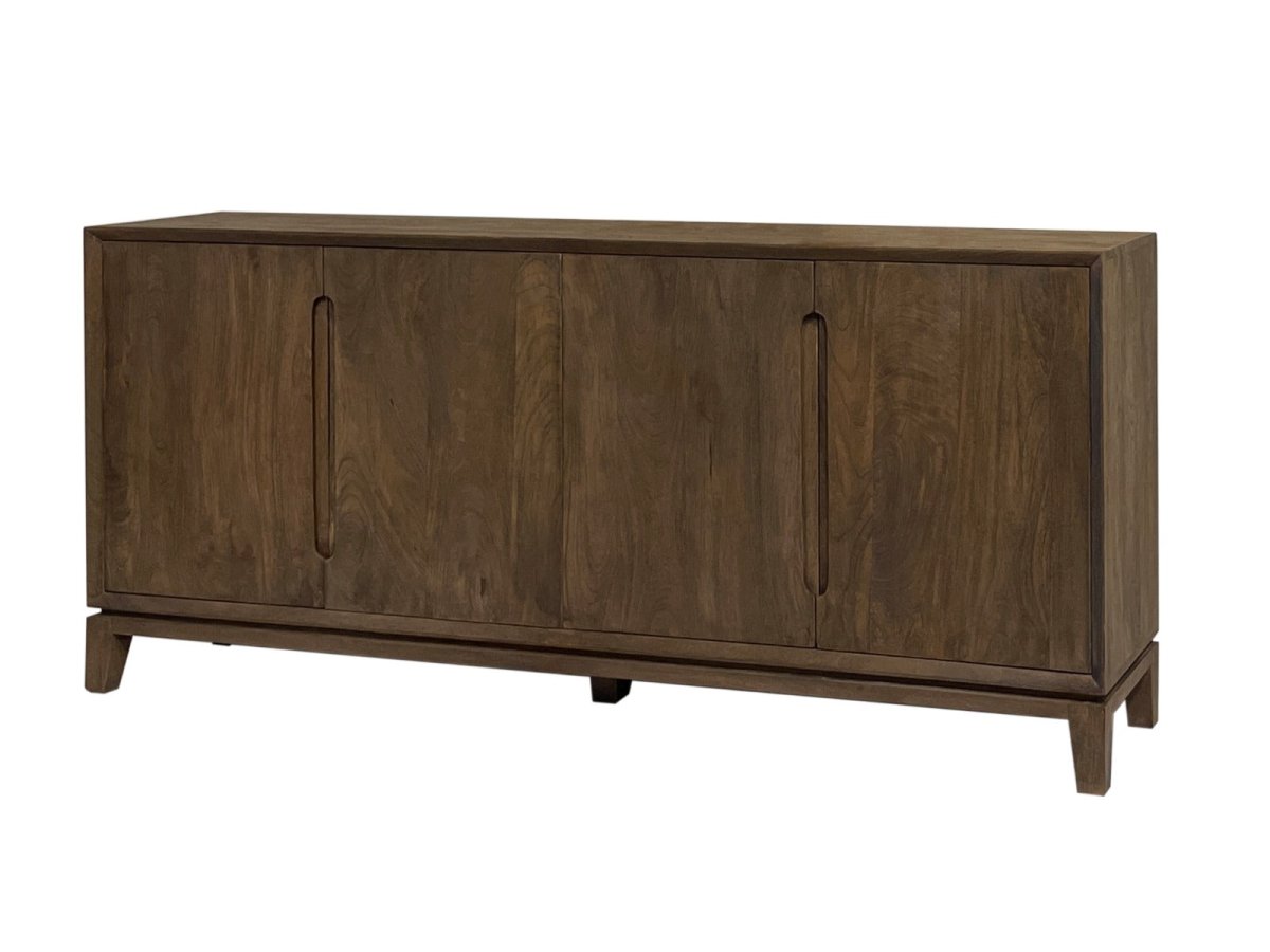 Mangohouten dressoir donkerbruin 190cm