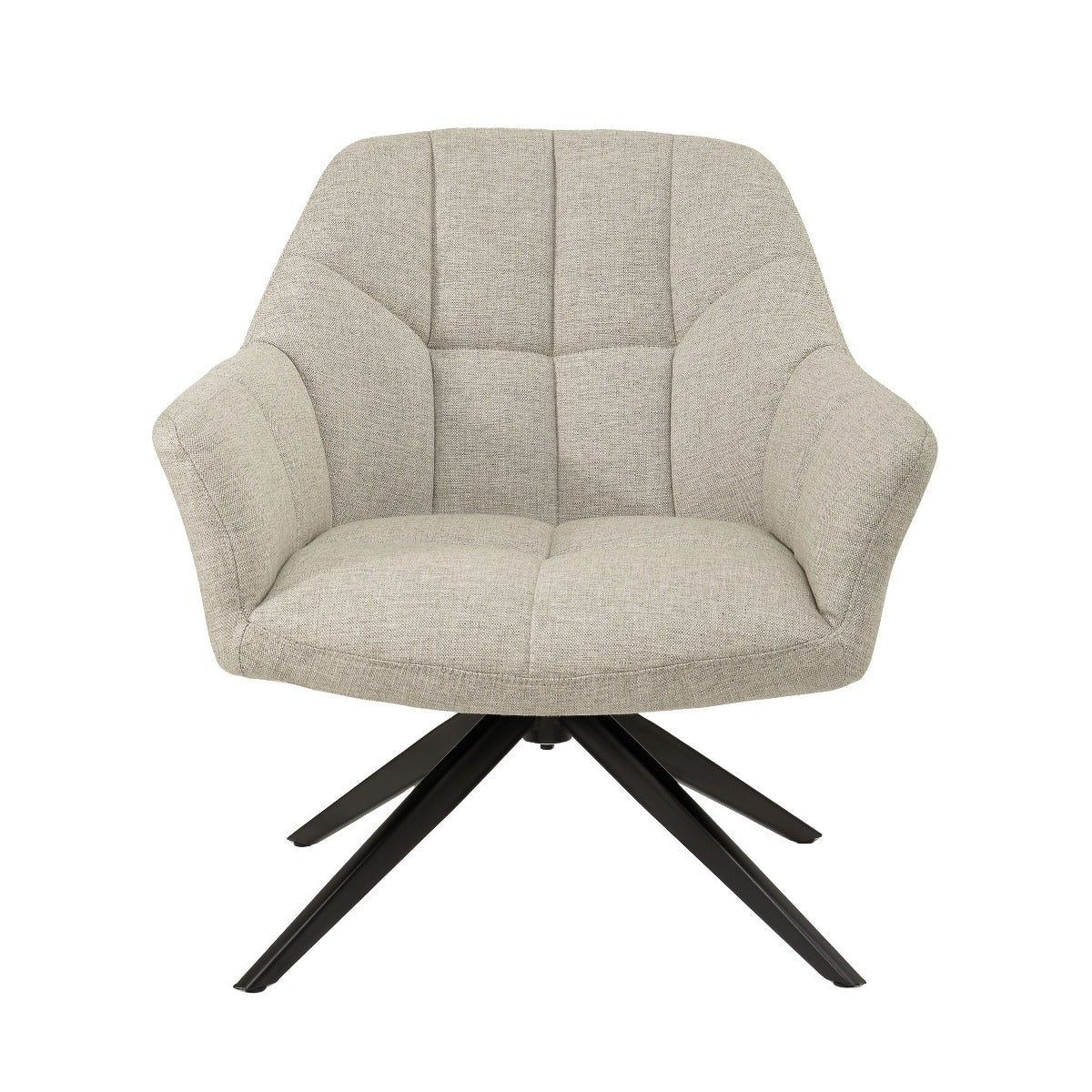Fauteuil grijs met zwart onderstel