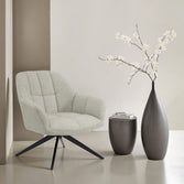 Fauteuil grijs met zwart onderstel