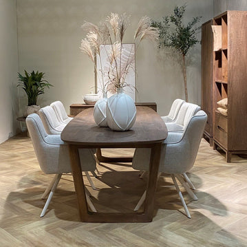 Mangohouten eettafel rechthoekig 200cm