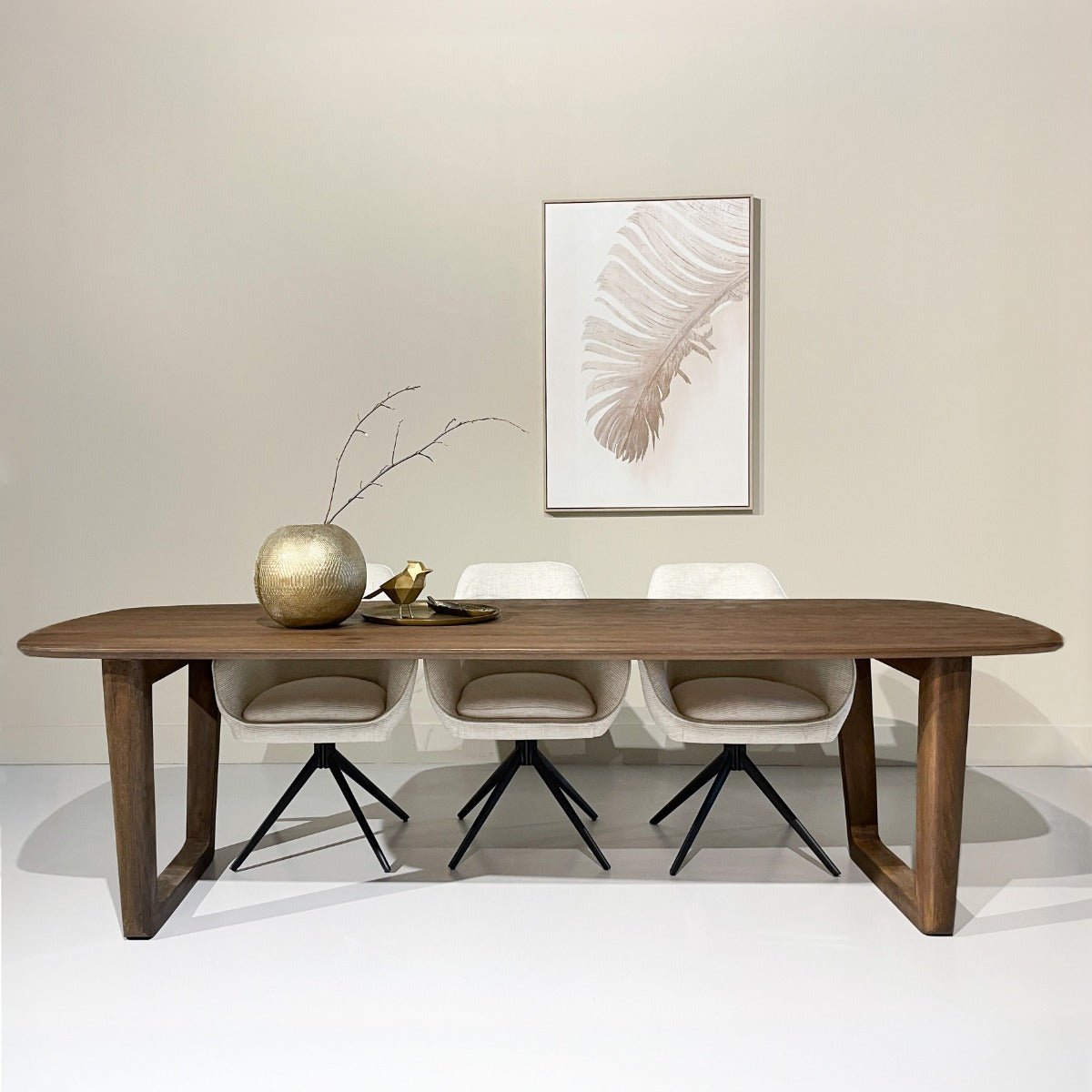 Eettafel hout rechthoekig 270cm