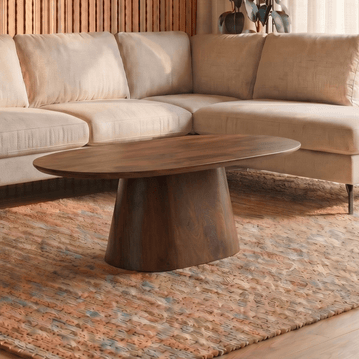 Mangohouten Salontafel Nova Capsule Donkerbruin 120 cm Mahom