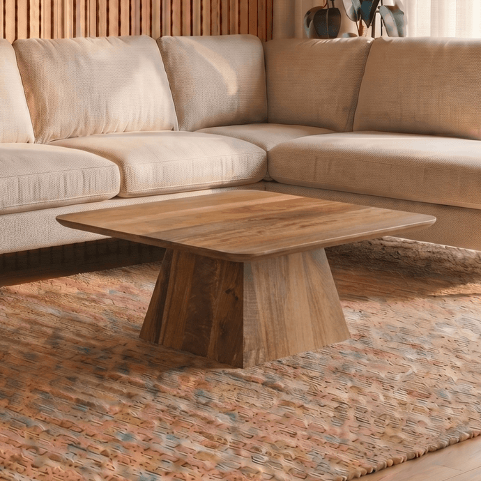 Mangohouten Salontafel Nova Vierkant 80x80 cm Mahom