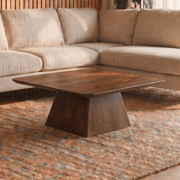 Mangohouten Salontafel Nova Vierkant 80x80 cm Donkerbruin Mahom