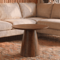 Mangohouten Salontafel Nova Rond 60 cm Donkerbruin Mahom