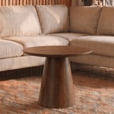 Mangohouten Salontafel Nova Rond 60 cm Donkerbruin Mahom