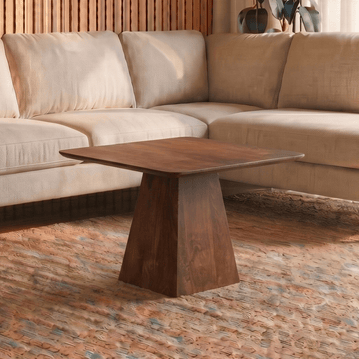 Mangohouten Salontafel Nova Vierkant 60x60 cm Donkerbruin Mahom