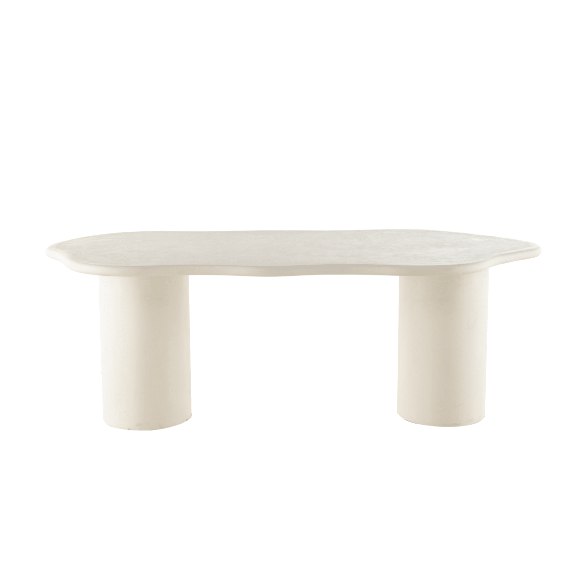 Organische eettafel van microcement