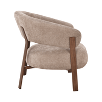 Fauteuil Japandi Nobu Taupe met walnoot onderstel Mahom