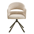 Eetkamerstoel Colmar Beige met Brons onderstel Mahom