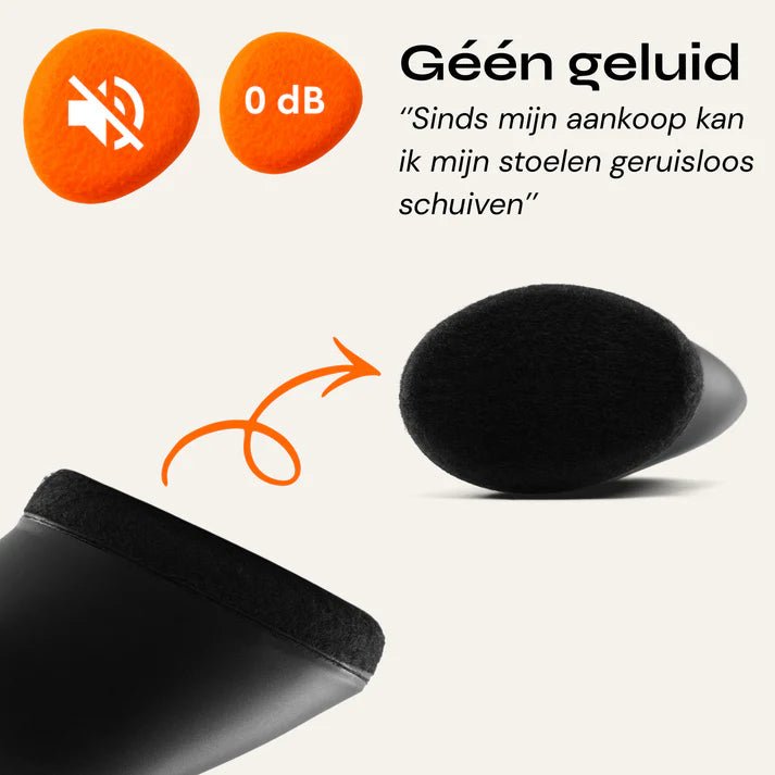 Geluidloze krasrije stoelpootdoppen