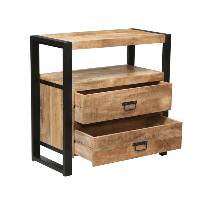 Mangohouten Dressoir Britt 80 cm 2 lades Mahom