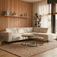 Hoekbank Madrid 4-zits Rechts Beige Mahom