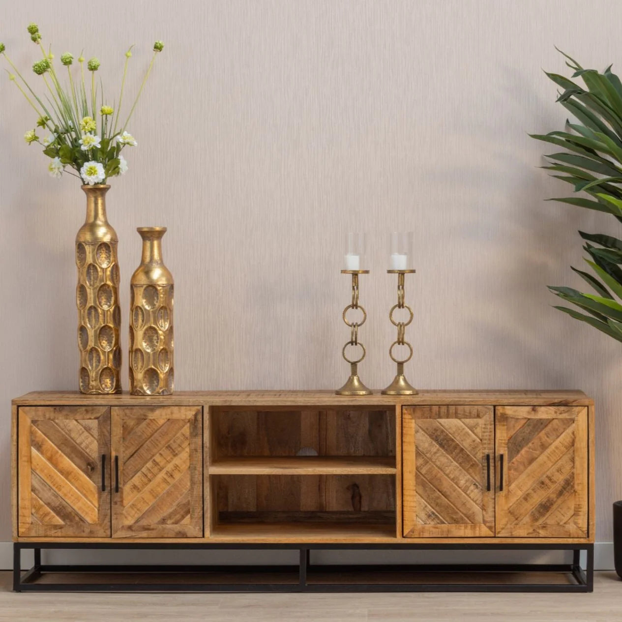Mangohouten TV Meubel 180 cm